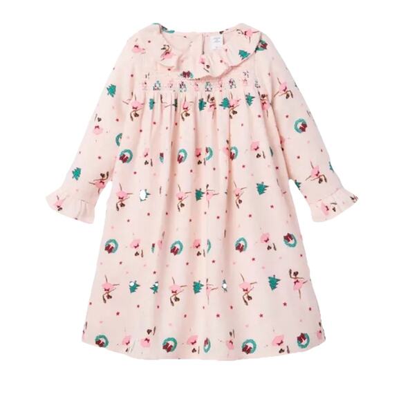 JANIE AND JACK Good Night Holiday Ballerina Nightgown Pale Pink Size 7 - Picture 1 of 6